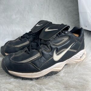 Nike Air Trainer Turf Shoes Black White Fold Tongue Vintage 2005 Size 8.5